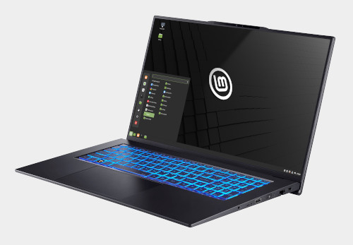 Image of laptop running Linux Mint Cinnamon